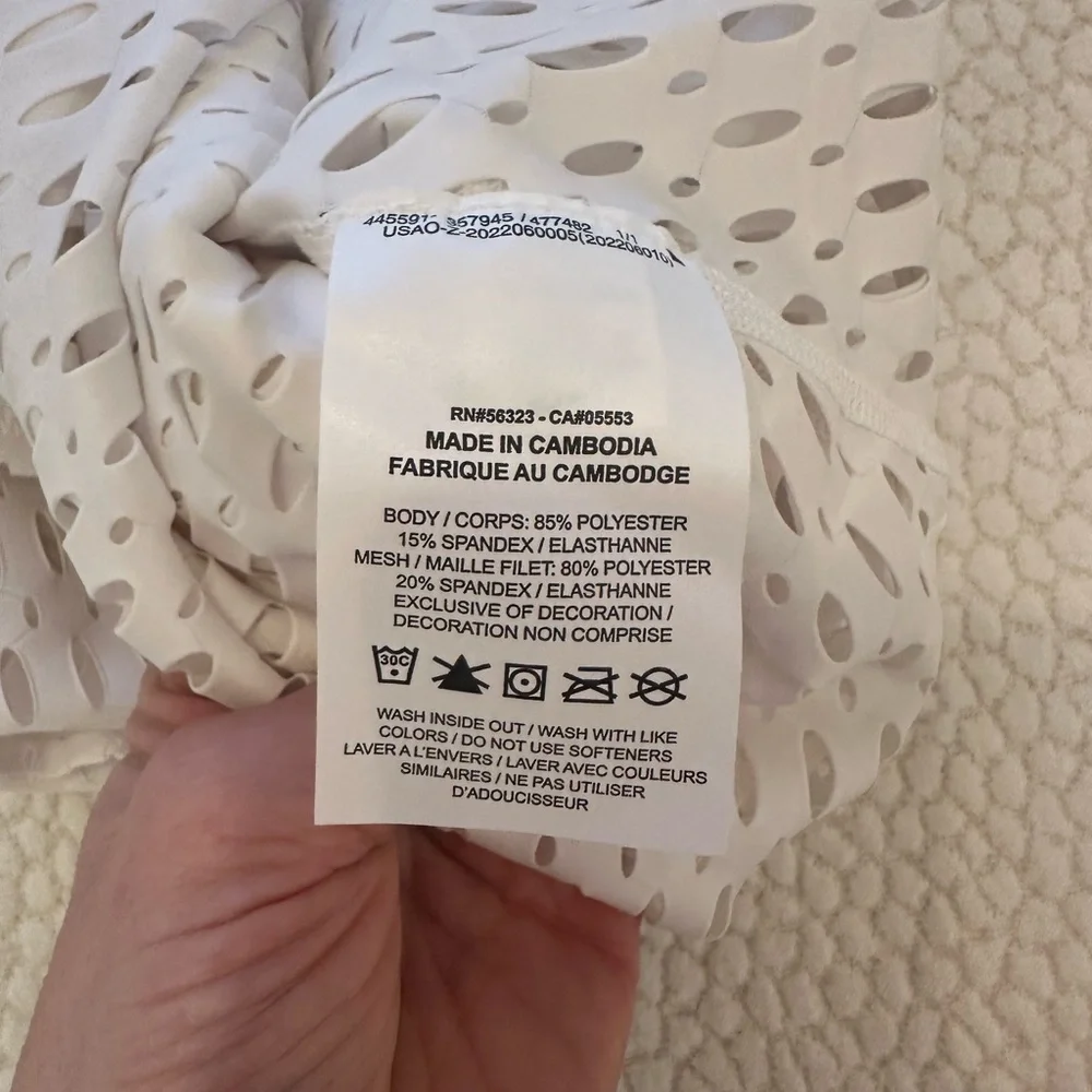 White Eyelet Sleeveless Dress - Picture 9 of 9